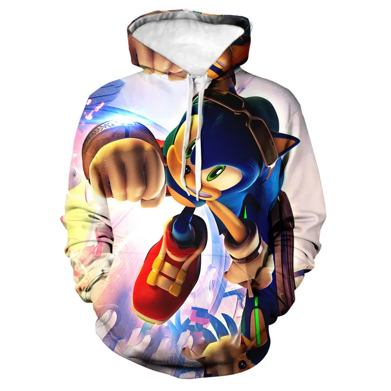 

Sonic Clothes Sonic Couple Loose Hooded Plus Size Sweater Winter Kawaii Fall 2022 Women Anime Hoodie