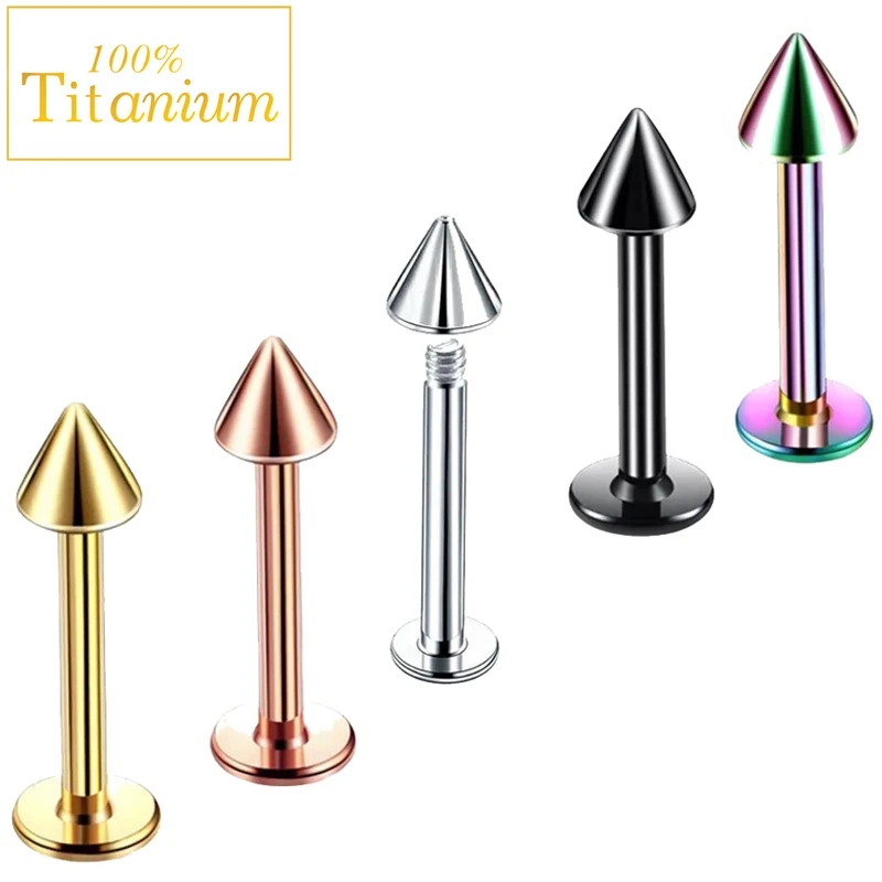 

Labret Piercing 16G Lip Ring G23 Titanium Helix Piercing Tragus Earrings Cartilage Nose Tongue Stud Classic Body Pircing Jewelry