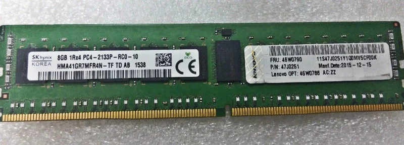 

RAM 46W0788 46W0790 47J0251 Server memory 8G 1RX4 PC4-2133P