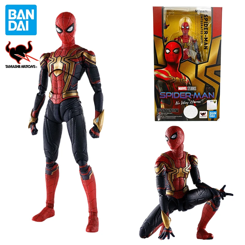 

New Spot Original Bandai Spider-Man: No Way Home Comprehensive Battle Suit 15Cm Collection Action Figure Model Boy Toys Gift