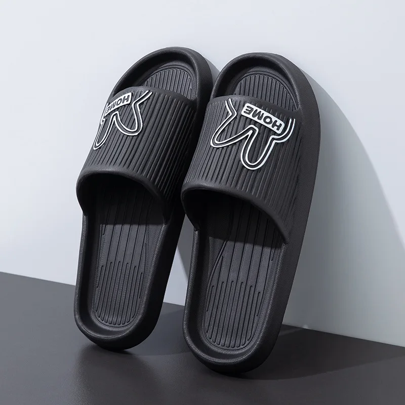 Women And Men Summer Flip Flops Female Lightweight Comfortable House Slippers Couple Bathroom Anti-slip Slides Ladies Slippers