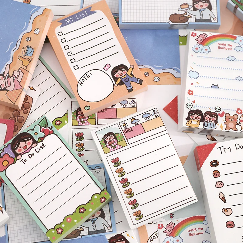 

100 Sheets Animal Sticky Notes Cute Cartoon Memo Note Memo Pad For School Classroom Office Notebook