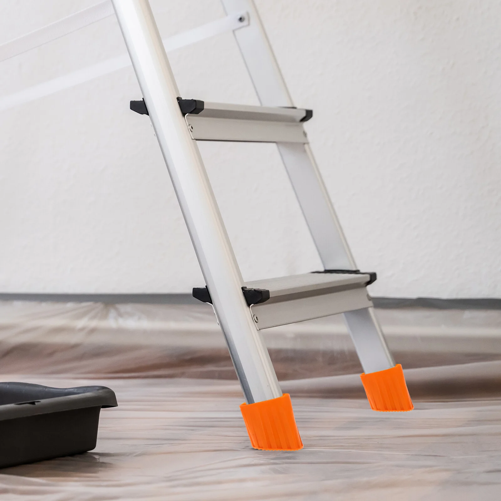 

4 Pcs Ladder Foot Cover Feet Protect Covers Mats Stainless Steel Corner Guards Silicone Protector Pads Non-skid