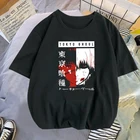 Токийский женский топ, футболки с рисунком Гуля, футболки с рисунком канеки Кена, женские топы, модная футболка, Аниме Манга, женская одежда