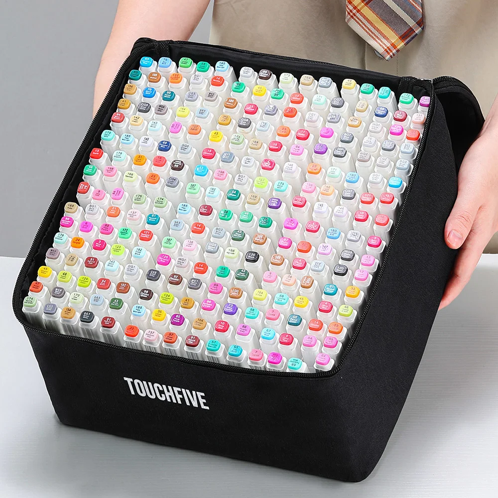 

New TOUCHFIVE Markers Set 30/40/60/80 Color Alcohol Felt Pen Manga Sketching Markers Dual Brush School Art Supplies Student Gift