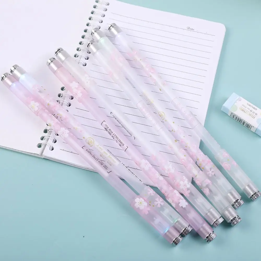 

Adult Kids Writing Tools Cherry Blossoms Luminous Anti-slip Spinner Toy Stress Reliever Spinning Pen Neutral Pen