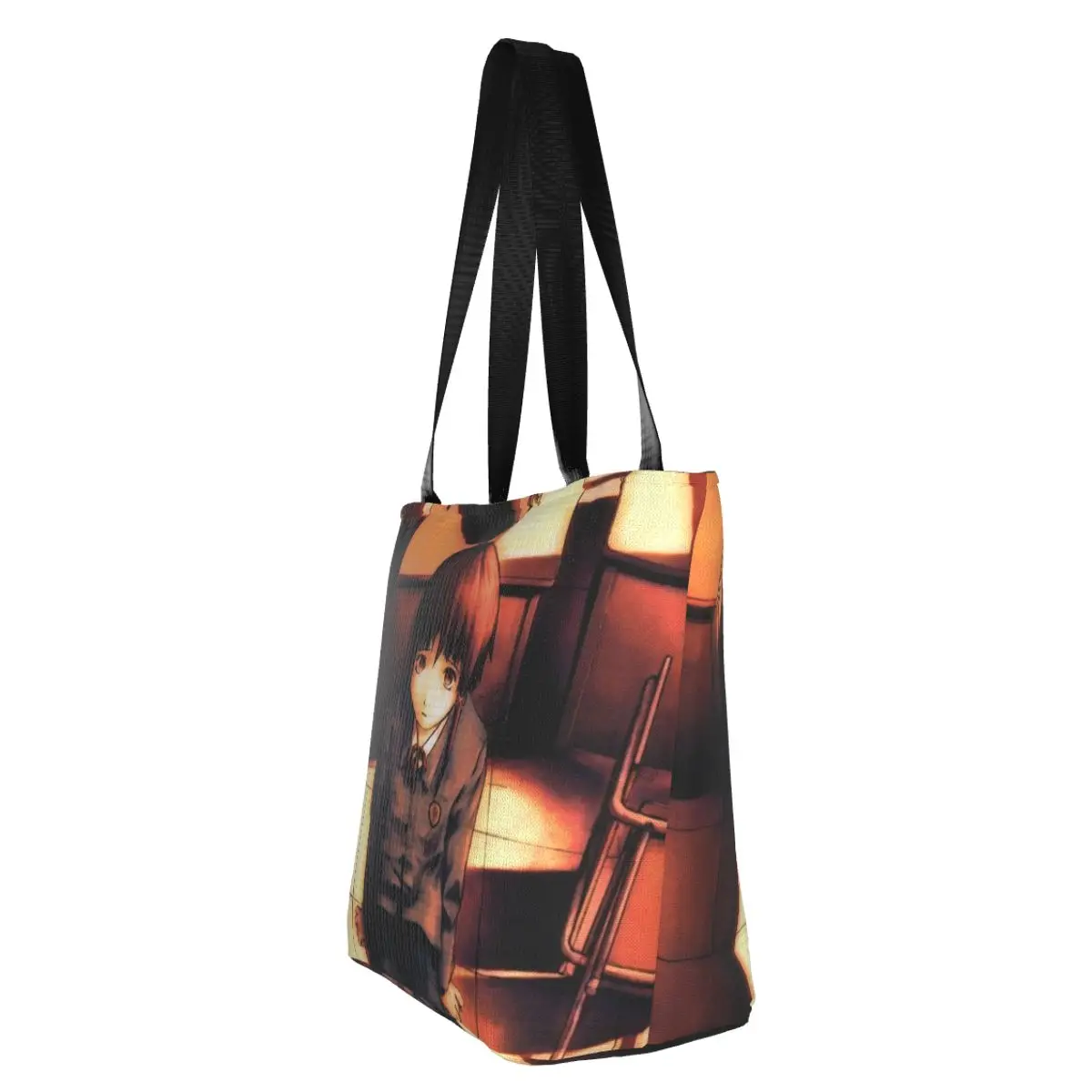 Серийные эксперименты Lain Сумка для покупок Аниме Деловые тканевые сумки Женские
