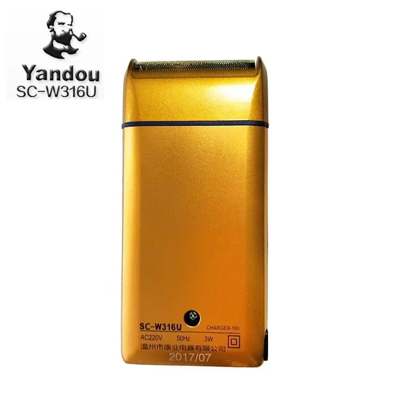 YANDOU Мужская электробритва перезаряжаемая бритва лезвие можно заменить золотого
