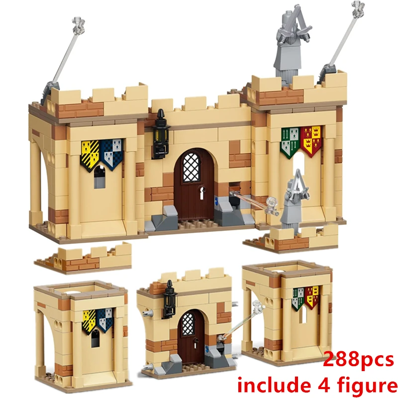 

2022 First Flying Lesson Room Brooms Wizards 4 Harris Building Blocks Toys Gifts Kits For Boys Children Kids