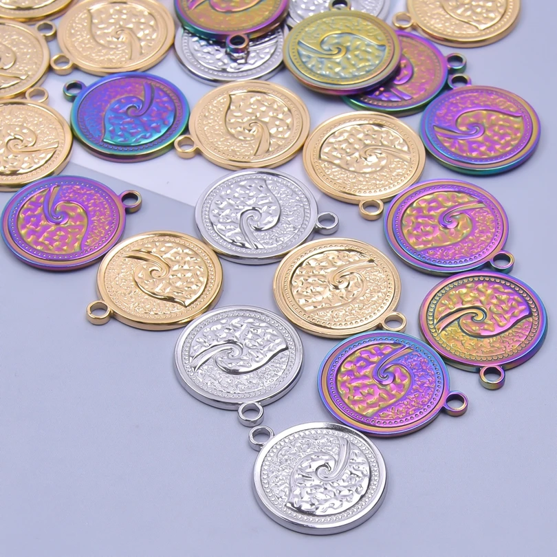 Круглые винтажные подвески в морском стиле 3 шт. изготовление ювелирных изделий