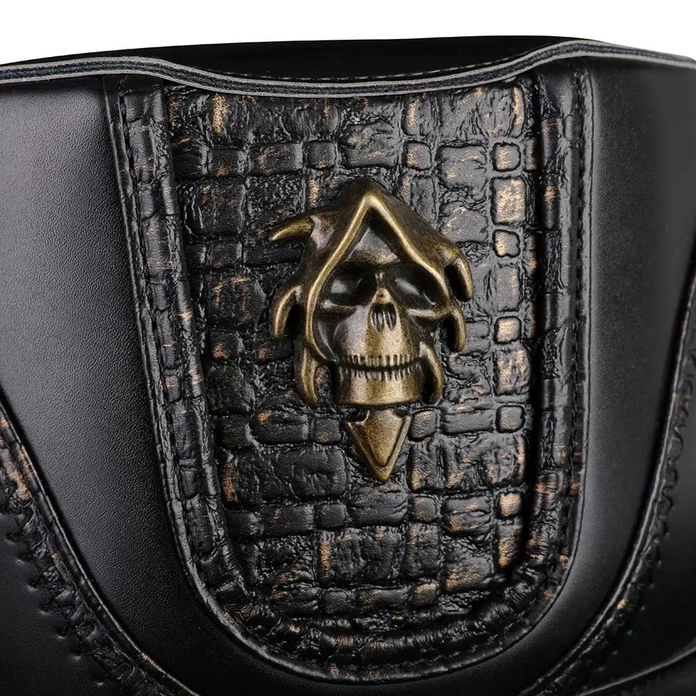 Унисекс Perfor Gentleman Fedora Streampunk из искусственной кожи черная лоскутная кепка с