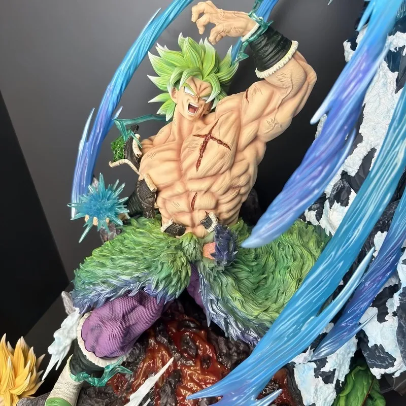 Фото Коллекционная фигурка Broly против Gogeta из Dragon Ball, лимитированная серия, GK, с подсветкой, сцена битвы, аниме-статуэтка, декор для фанатов аниме №2
