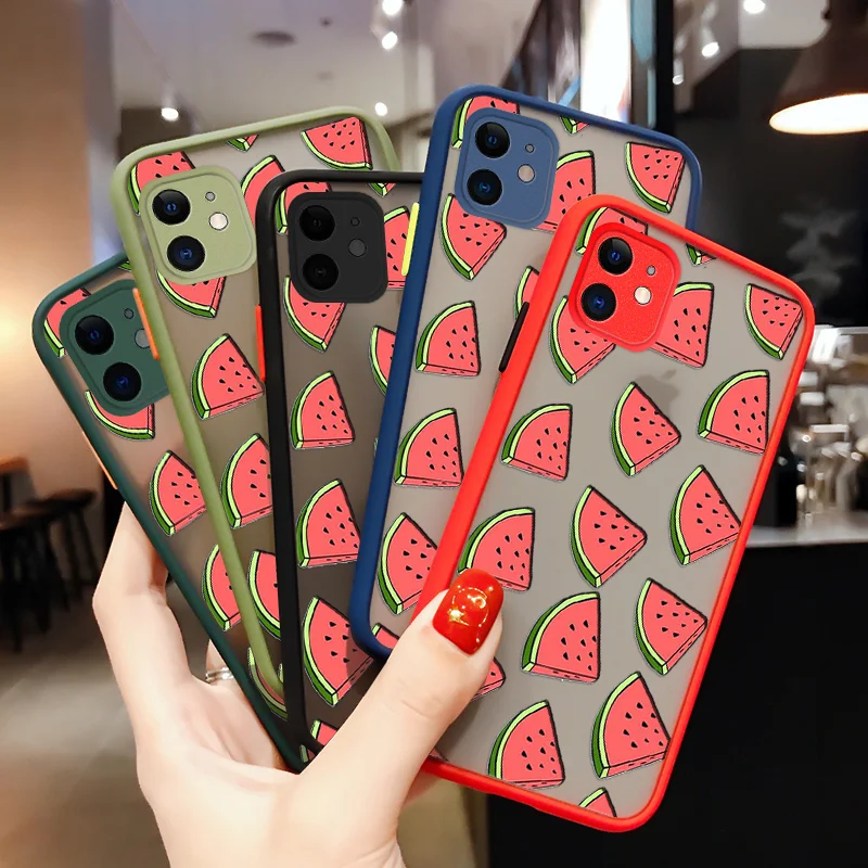 

Precise Watermelon Case For HUAWEI P20 P30 P40 Y5P Y7A Enjoy 10e 20 Z Maimang Phone Case Shockproof Armor Matte Phone Fetal