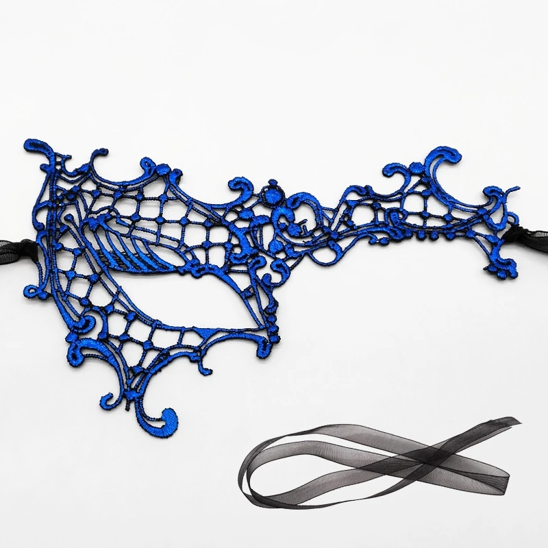 Сексуальная кружевная одноглазная полумаска для глаз маска женщин и мужчин