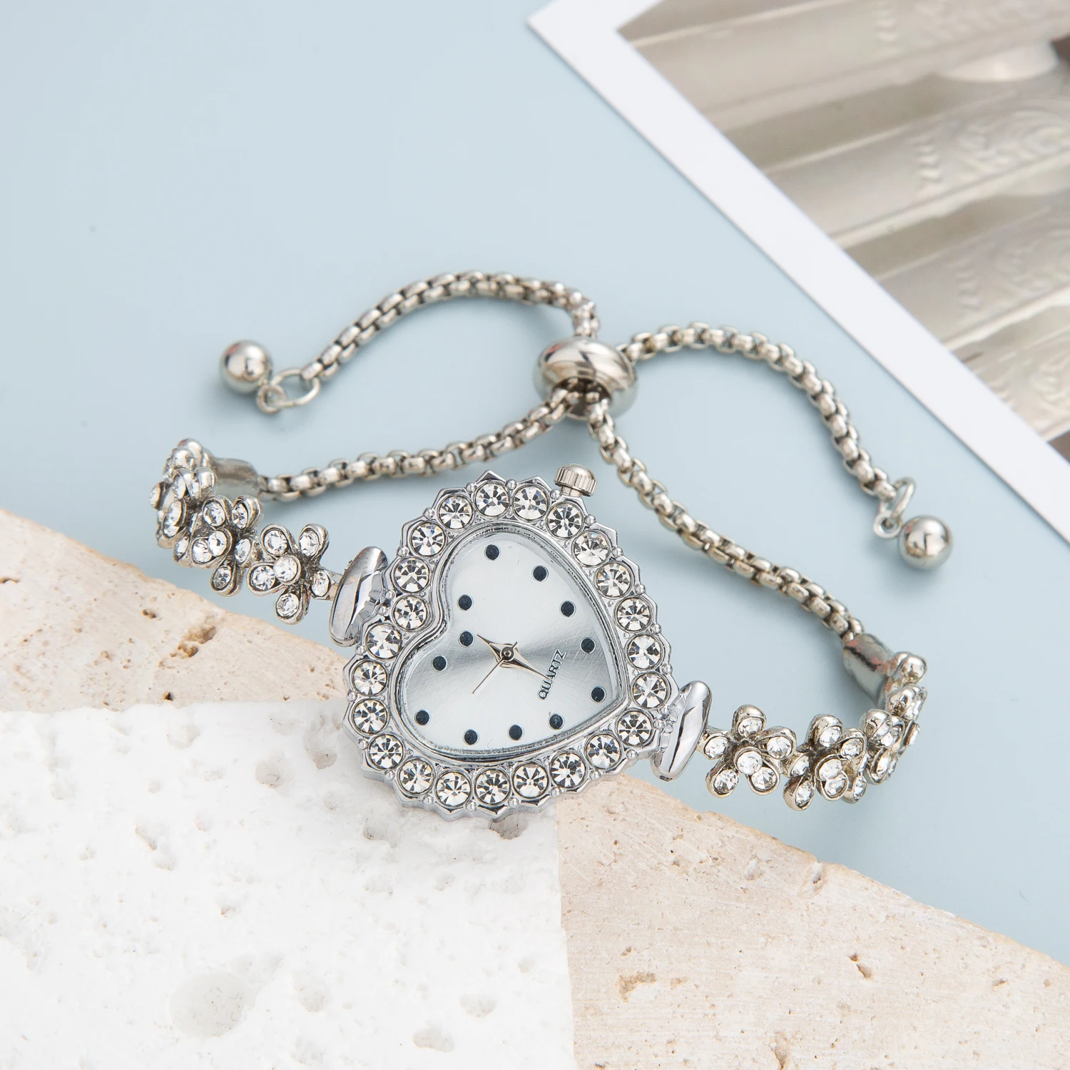 Brand Rose Gold Luxury Women Dress Watches Girls Quartz Watch Bracelet Watch Ladies Fashion Crystal Wristwatch Relogio Feminino