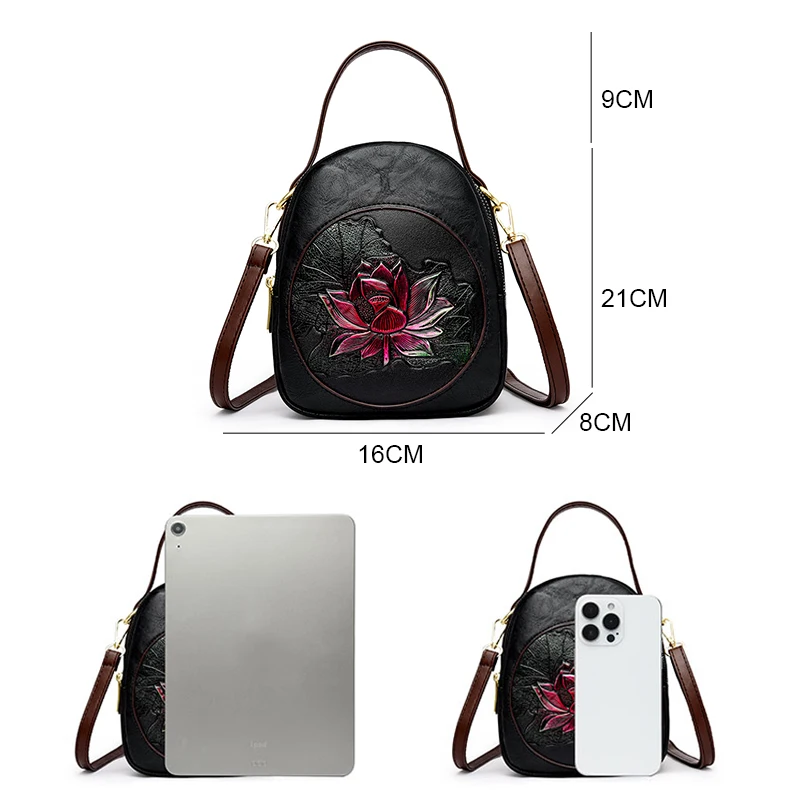 Повседневная женская сумка из искусственной кожи с множеством карманов 2024