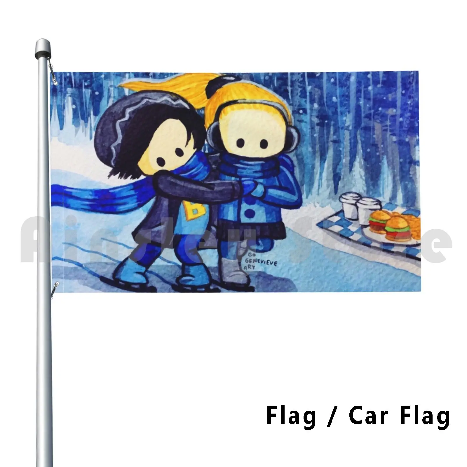 Bughead коньки по льду уличный декор флаг автомобиля Art Is Endgame фанатское искусство |