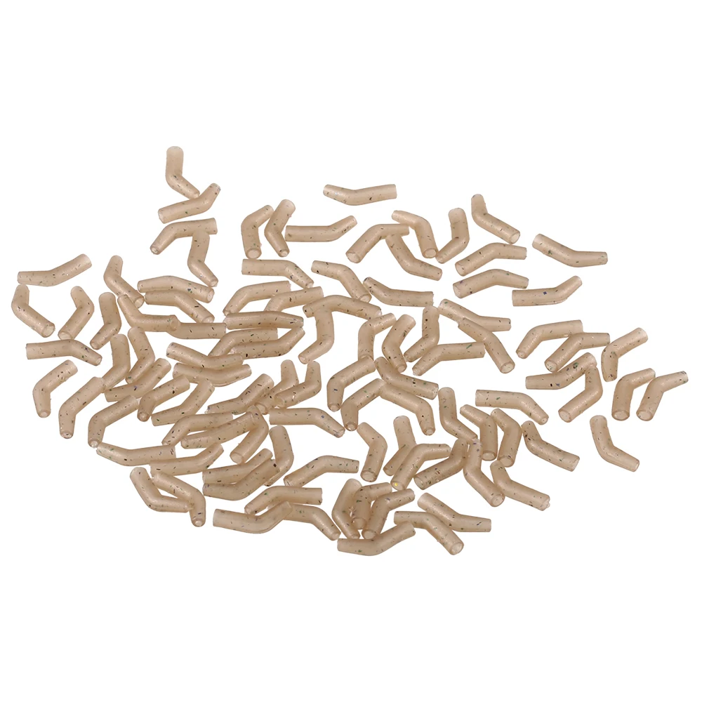 

30 / 50 / 100 PCS Fishing Line Small Aligner Fishing Hook Sleeves Bent Hook Aligner Carp Fishing Hair Rig Accessory 2022