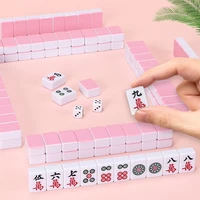 top grade mini 24mm mahjong portable tote bagtablecloth majiang set mah jong travel table games entertainment indoor board game