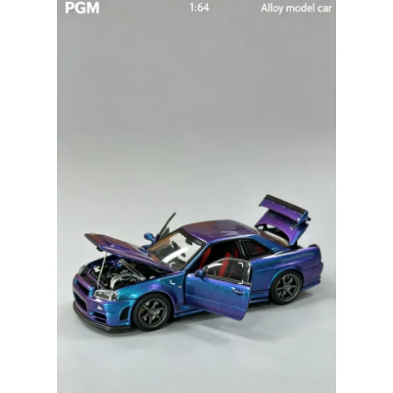 Фото Коллекционная модель HEC Beidian Limited Edition PGM1: Nissan GTR R34 Chameleon (64-дневная серия), украшение из сплава, игрушка для мальчиков №4