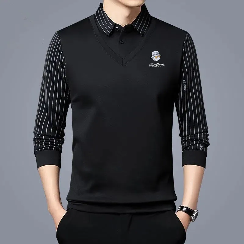 

autumn Golf Shirts men's golf clothing Men's Golf T-Shirts Golf Tops golf Clothes men Golf wear men Golf Shirts horse GOLF MEN