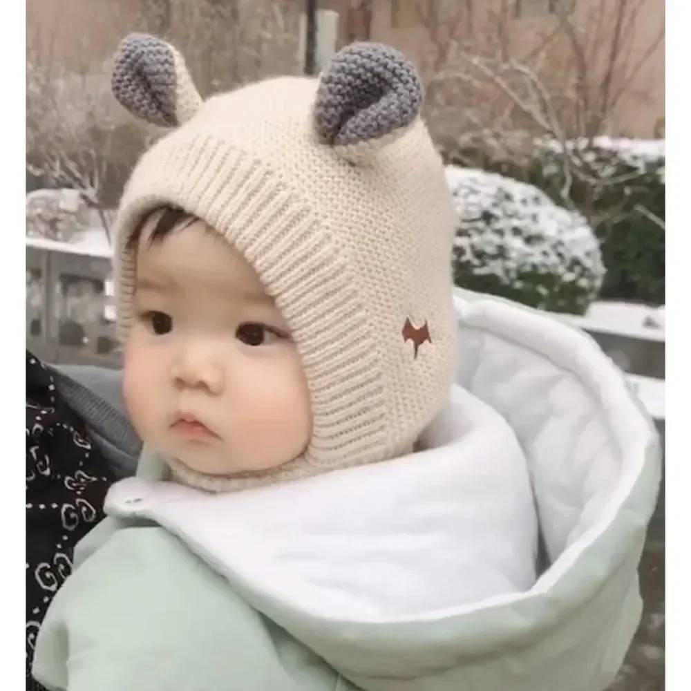 Шапка для малышей 1-3 лет шапка мальчиков и девочек зимние теплые утепленные шапки