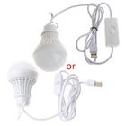 5W 10 W светодиодный энергосберегающий лампочка USB светильник отдых дома ночное крючки для лампы Переключатель 77UD