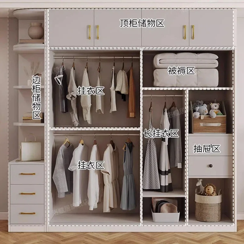 Современные скандинавские шкафы белый органайзер для хранения простые квартиры