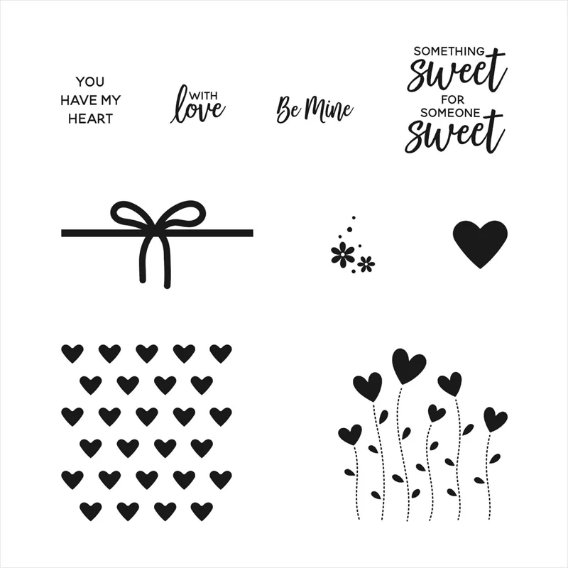 

День Святого Валентина, набор штампов, прозрачные штампы с милыми фразами для Дня Святого Валентина, новинка 2021