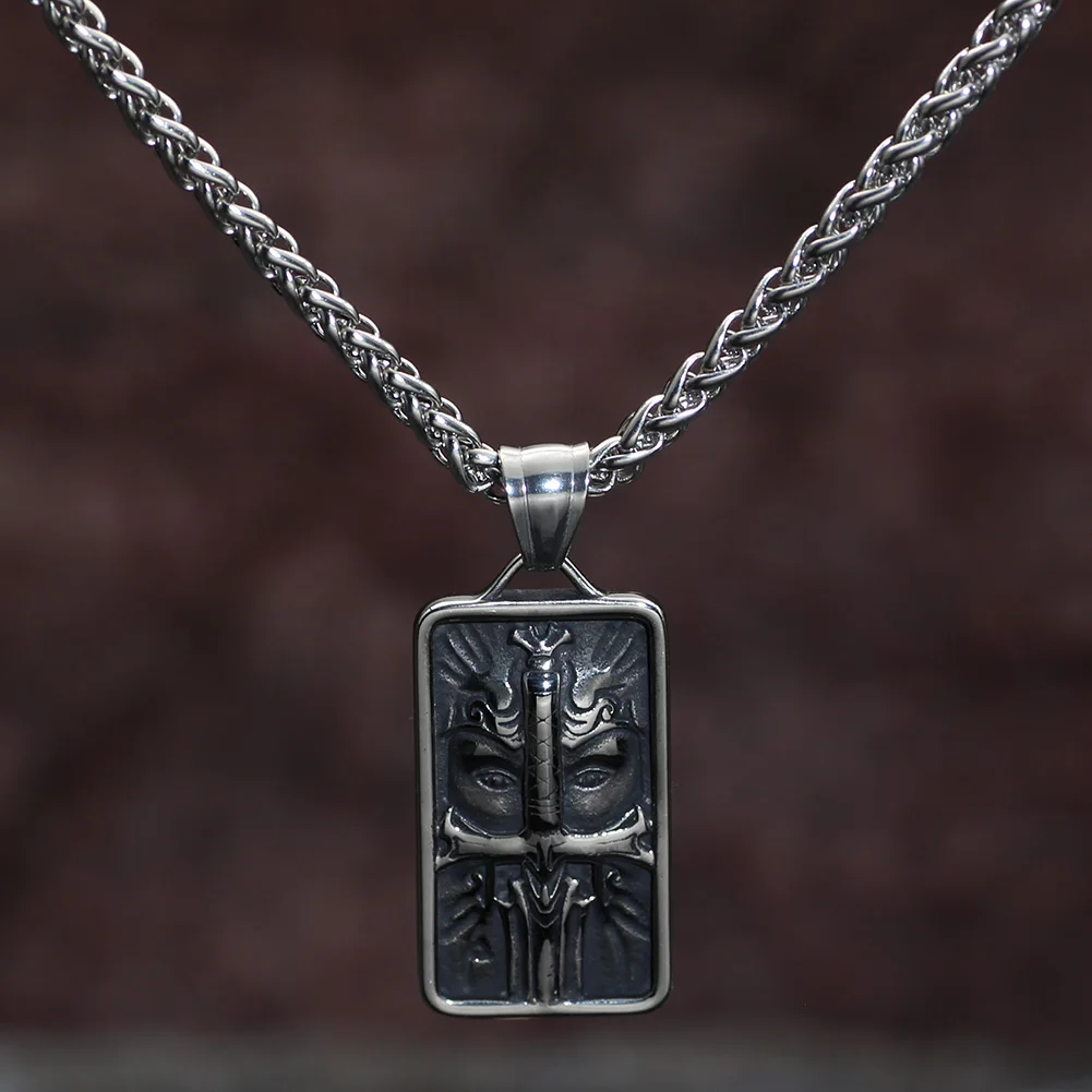 Ювелирные изделия для мужчин из нержавеющей стали Odin Viking Valkyrie серебристые