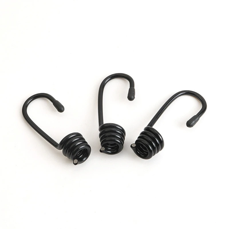 

12 Pcs Spiral Hooks for Tensioner 7mm Marine Shock Cord Bungee Elastic Rope Hooks Luggage Straps Tarp Tie Downs Canopy Stretch