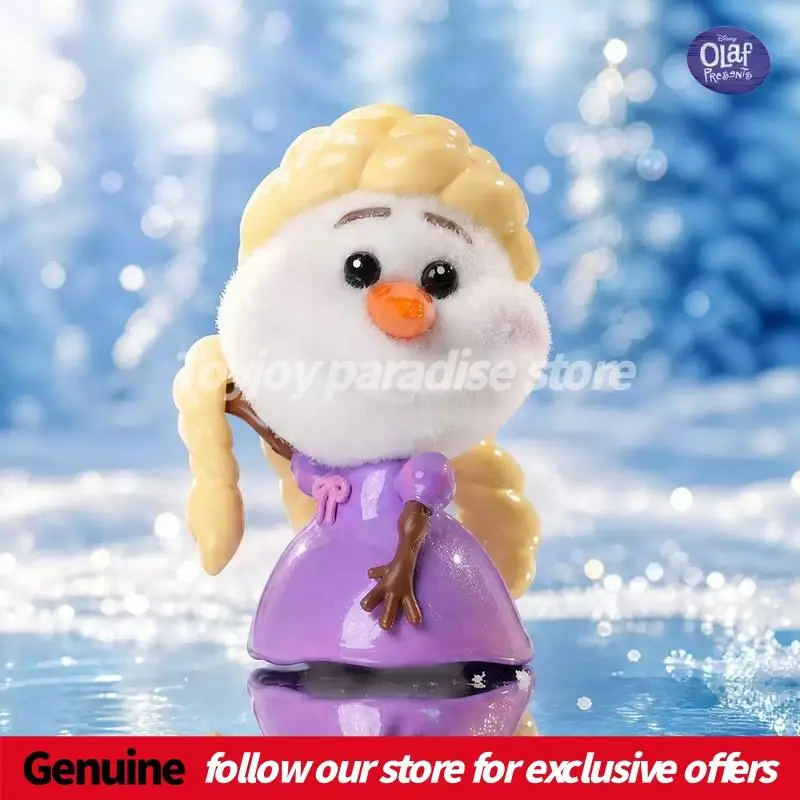 Фото Новая оригинальная серия Frozen Mischievous Olaf: милые флокированные фигурки в слепых коробках, мультяшные игрушки, украшения для рабочего стола, коллекционные предметы, подарки №3