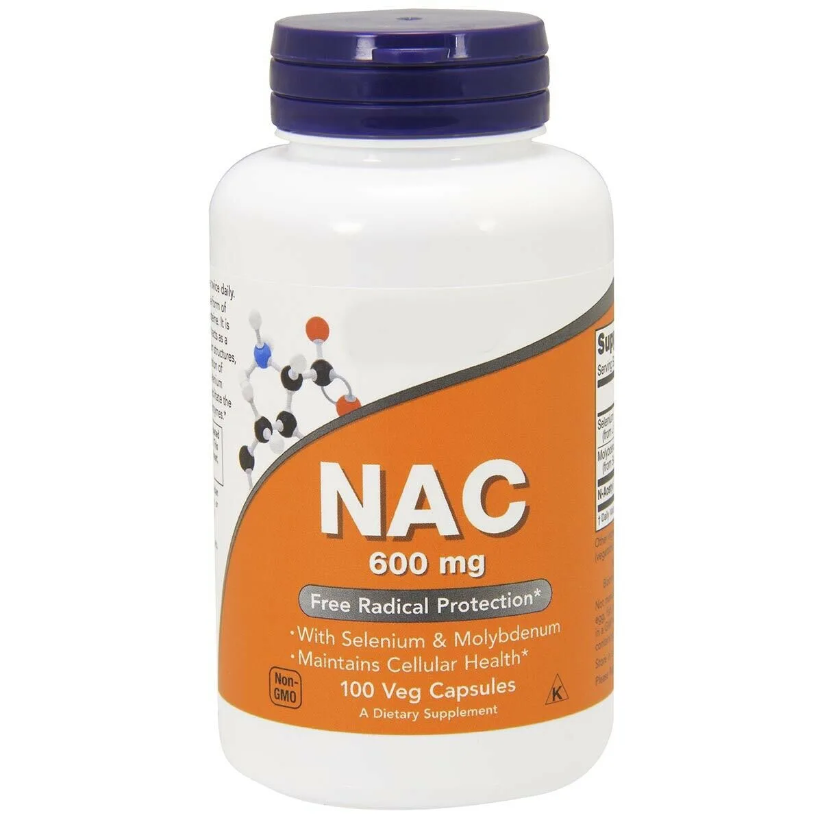 

N-A-C Free Radical Protection N-Acetyl-L-Cysteine Antioxidant 600mg*100 Veg Caps