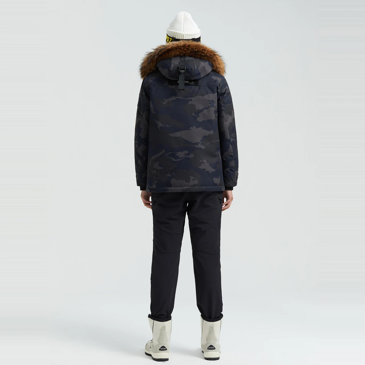 BOSIDENG зимняя 90% гусиный пух куртка мужская глубокая водонепроницаемая