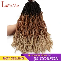 faux locs crochet hairs bundles with braids hairs for black women afro kinky curly twist synthetic hairs chemical fibers