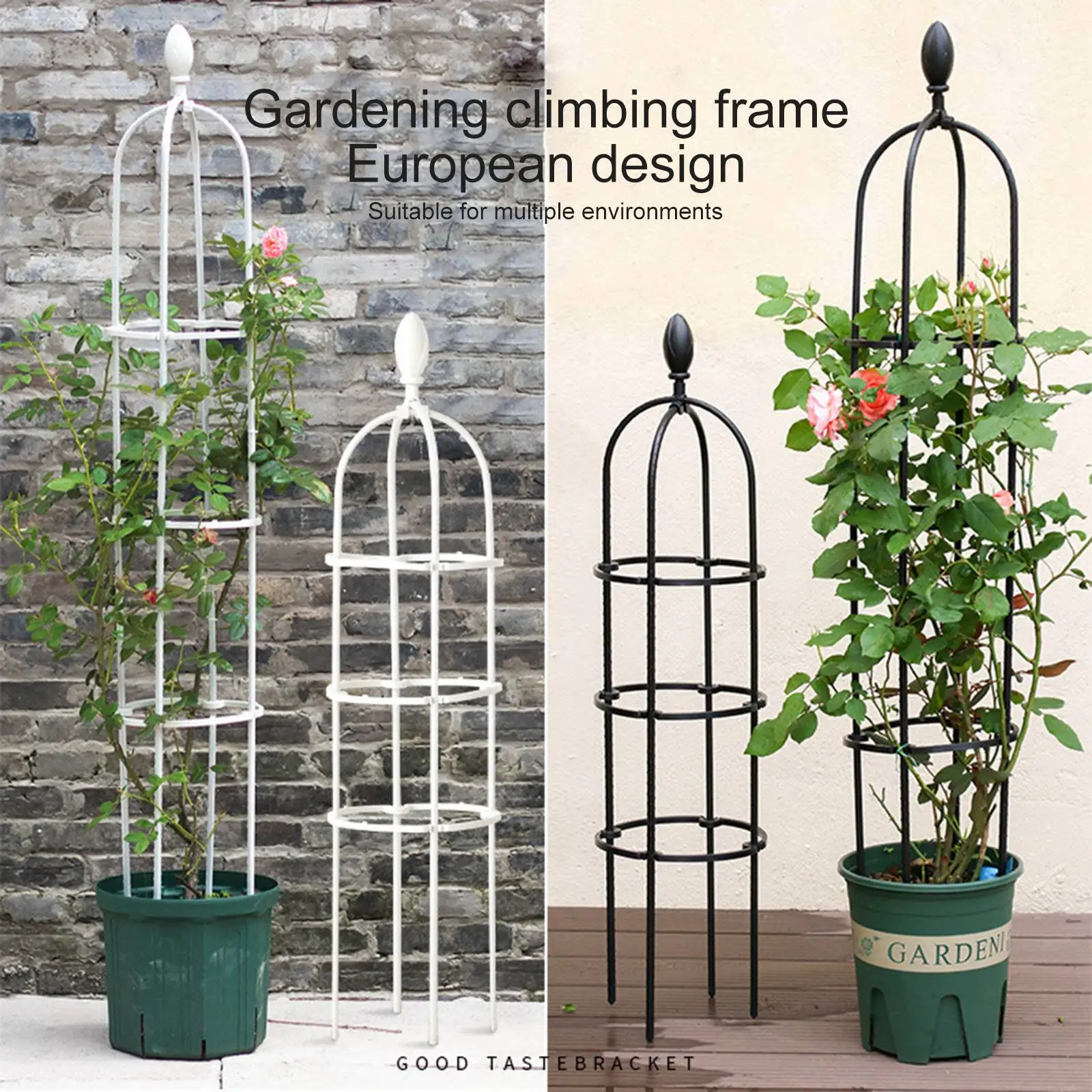 U-Hoops Trees Plant Support Beans Plastic Natural U-shaped Frame Climbing Plants ABS Easy Install and Remove Plant Flower Stand