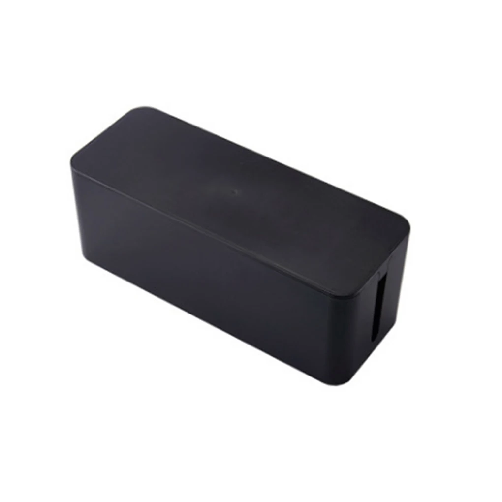 

Convenient Plastic Storage Box Black White Cable Case Home Socket Organizer Network Wire Management Bin Black S