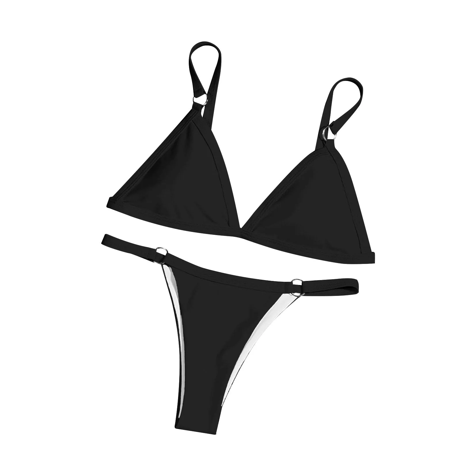 

Сексуальное бикини 2022, однотонный купальник, купальный костюм, женские купальники, Женский комплект микро-бикини, пуш-ап, на шнуровке, Бразильское бикини, треугольный