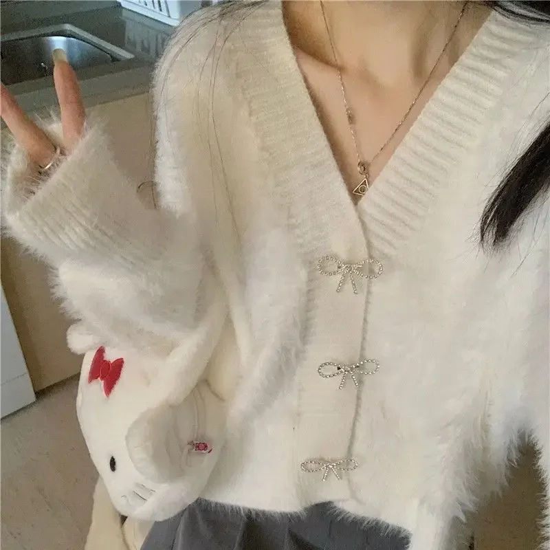 Женские Элегантные свитера норковая флисовая ткань модное пальто в Корейском