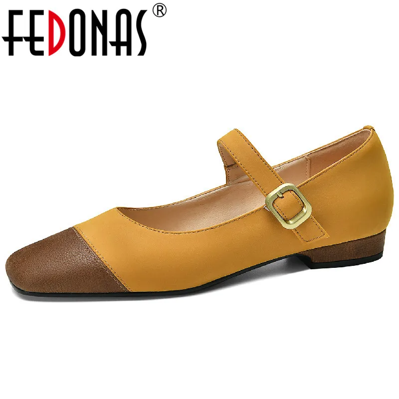 

Женские туфли-лодочки в сдержанном стиле FEDONAS, повседневные офисные вечерние туфли из натуральной кожи разных цветов на весну и лето