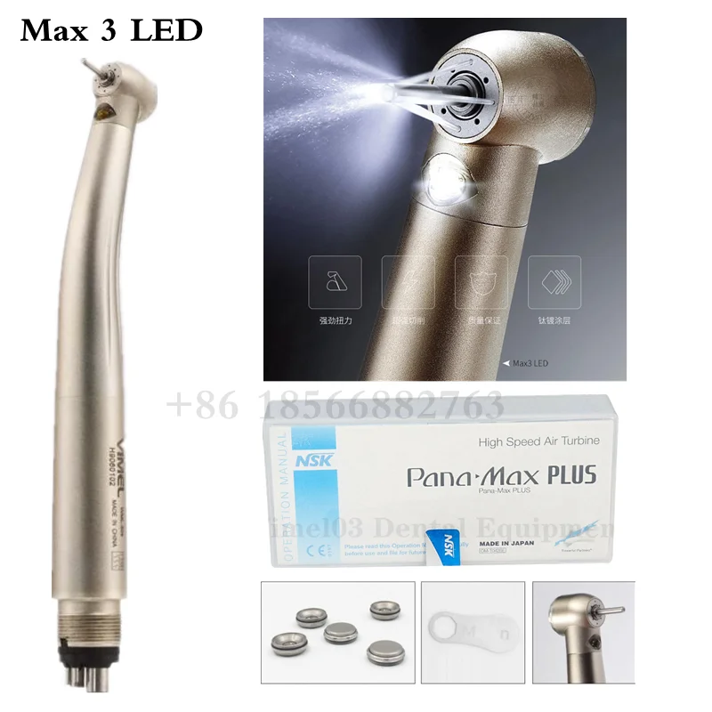 Стоматологический высокоскоростной наконечник Стандартная кнопка ручная