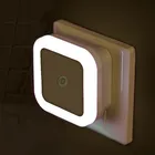 Умная светодиодсветодиодный Индукционная лампа квадратной формы, настсветильник ночник с автоматическим переключателем, датчики освещения, товары для дома и спальни