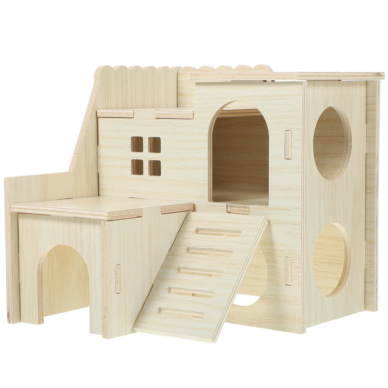 

Cage Guinea Houses Hideouts Wear-resistant Hamster Rat Household Wooden Decorative