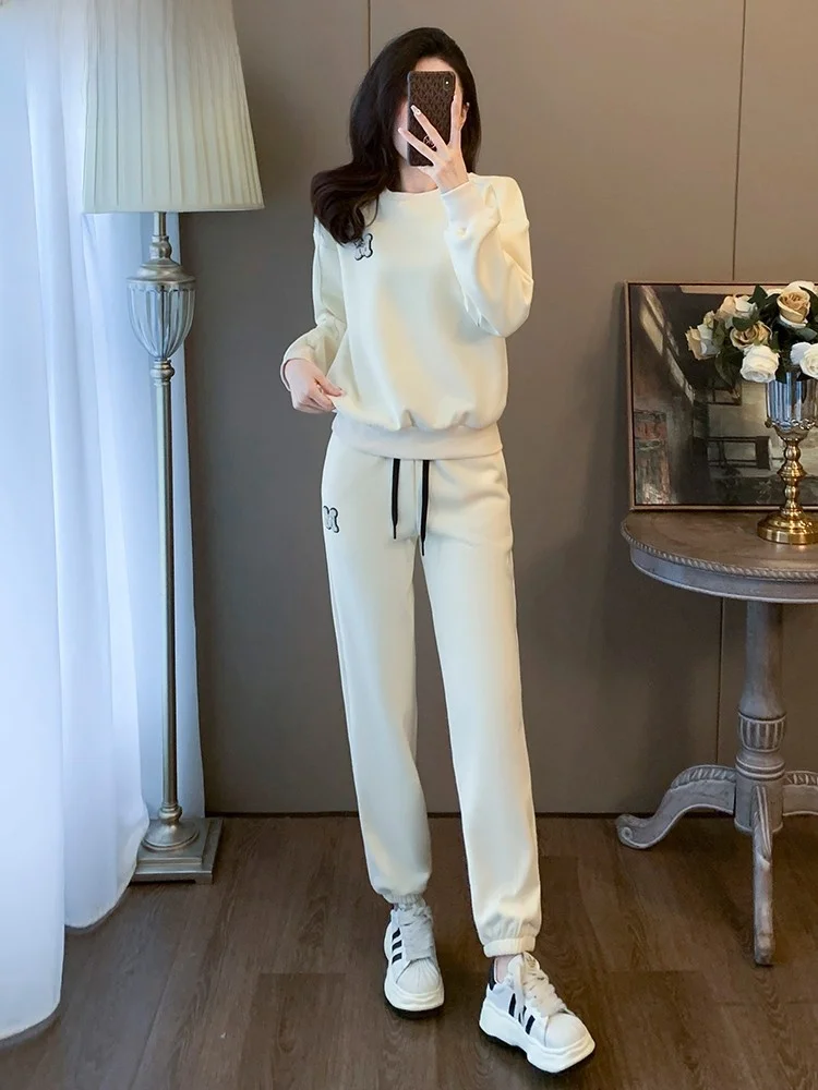 Женский костюм-свитшот весна-осень 2022 Новое поступление модный минималистичный