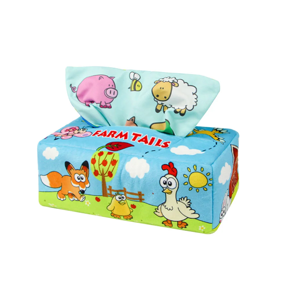 

Interesting Baby Toy Baby Soft Toys DIY Tissue Box Educational Toys Toddlers Tissue Box Toy Scarf Montessori Scarves
