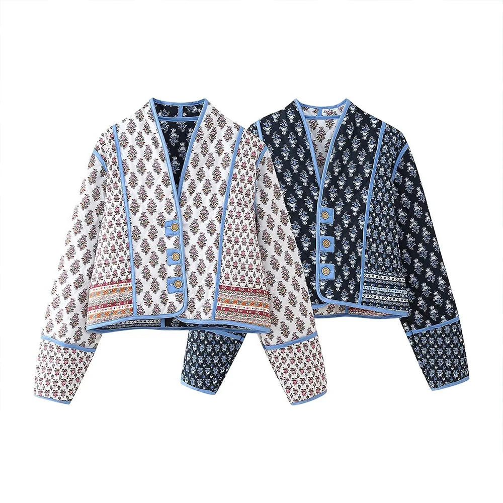 Женская Хлопковая Куртка ZATT Осень 2024 Повседневное Однобортное Пальто С