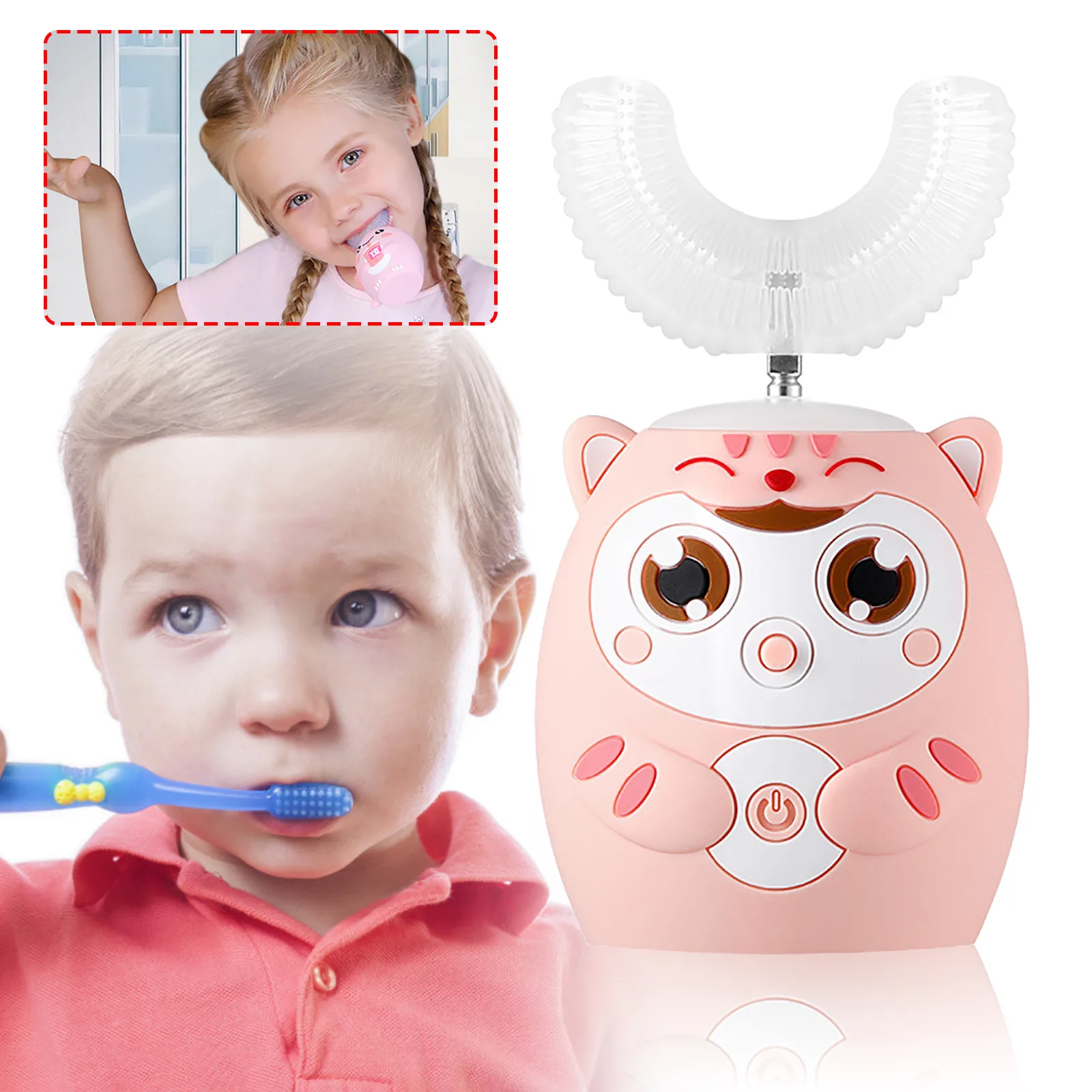 

Электрическая U-образная автоматическая зубная щетка с защитой от царапин, кухонный прибор, набор для чистки, салфетки для холодильника из н...