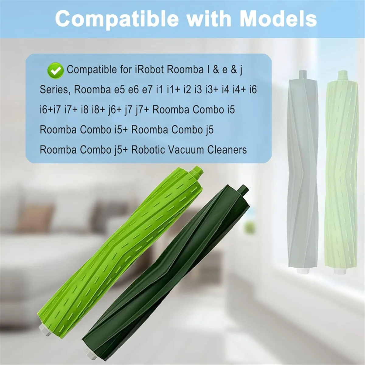 Резиновая роликовая щетка для серии IRobot Roomba E I J E5 E6 E7 I3 I3+ I4 I4+ I6 I6+I7 I7+ I8 I8+ J6+ J7 J7+ I5 I5+J5