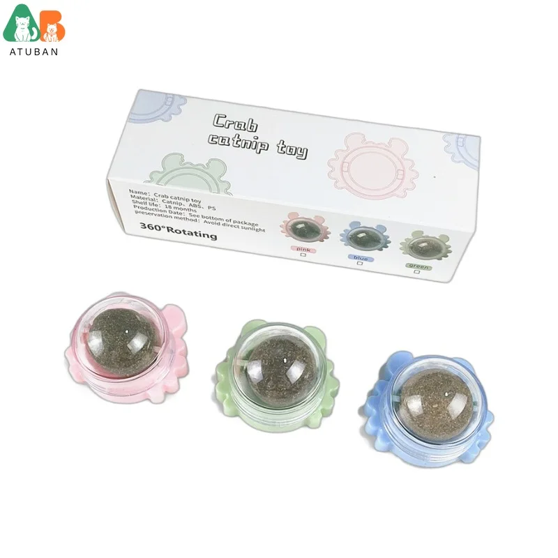 Шарик-наклейка для кошек натуральный