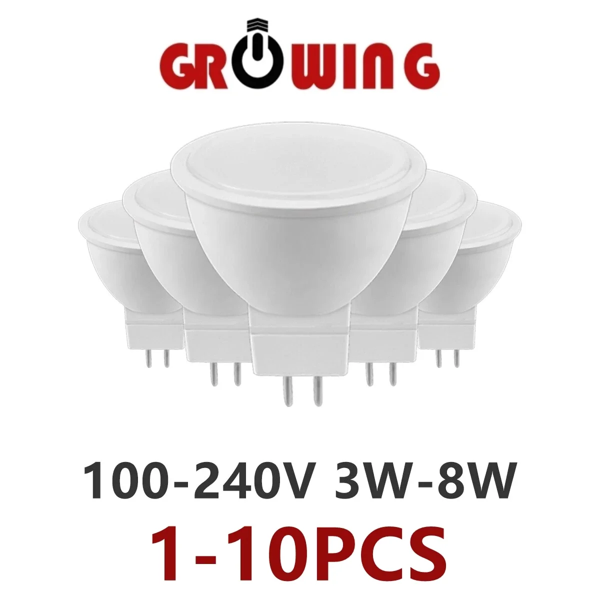 1-10 шт. заводской прямой светодиодный прожектор MR16 100 В-240 В 3 Вт 5 6 7 8 высокий яркий